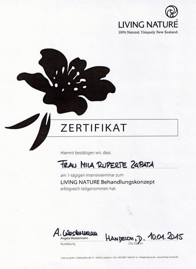 Living Nature Zertifikat